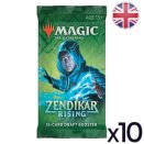 Lot de 10 boosters de draft Renaissance de Zendikar - Magic EN