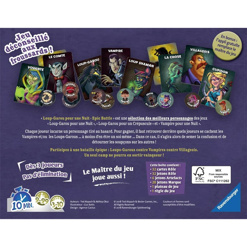 Loup Garou Pour Une Nuit Epic Battle Acheter Vos Jeux De Societe En Famille Entre Amis Playin By Magic Bazar