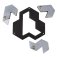 casse tete huzzle cast hexagon difficulte 4 6 hanayama boite 