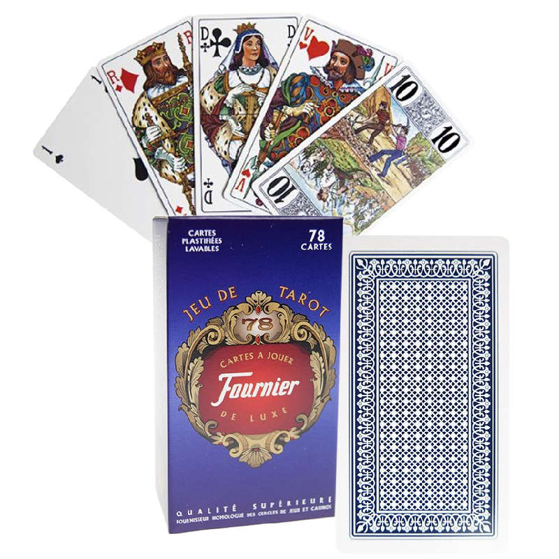 Jeu de 78 cartes Tarot Fournier de luxe Dos bleu - Acheter vos Jeux de  société en famille & entre amis - Playin by Magic Bazar